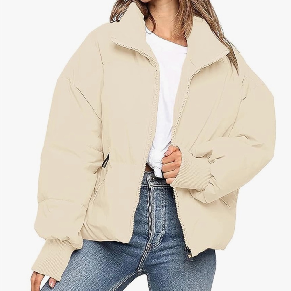 Merokeety (amazon) Light Beige Puffer Jacket